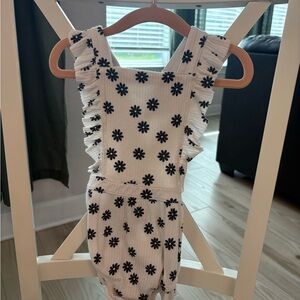 Floral Ruffle Baby Romper